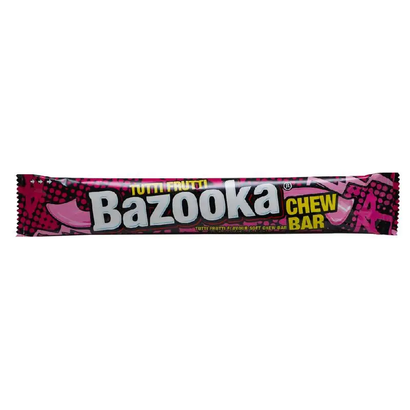 BAZOOKA TUTTI FRUTTI CHEW BAR 14GMS			 