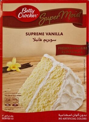 BETTY CROCKER SUPREME VANILLA CAKE MIX 510GMS