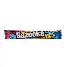 BAZOOKA RASPBERRY CHEW BAR 14GMS			 
